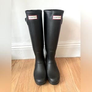 Tall Black Hunter Boots